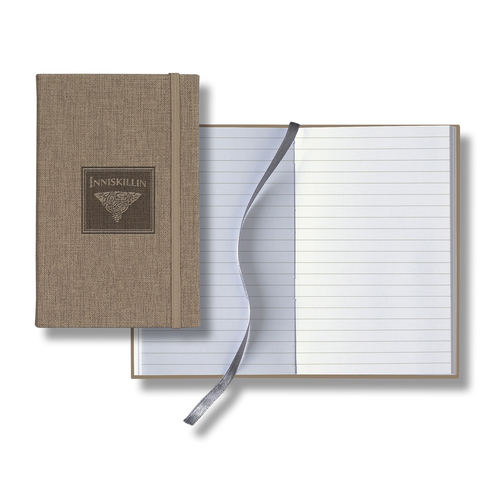 Castelli Linen Banded Pico Lined White Page Journal