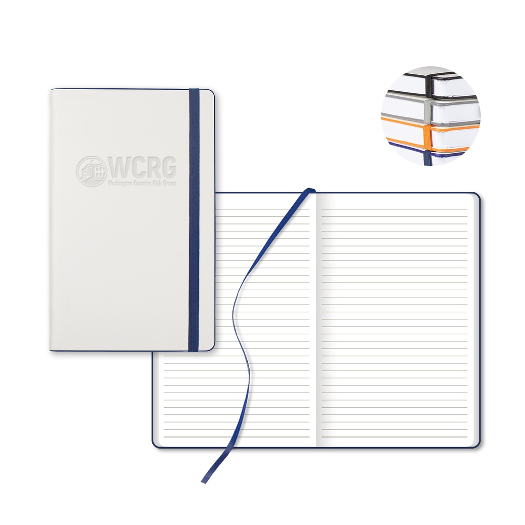 Castelli White Laser Medio Lined White Page Journal