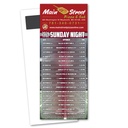 Sunday Night Football Schedule Magnetic Stick Up Card