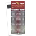 Sunday Night Football Schedule Magnetic Stick Up Card