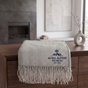 Herringbone Throw Embroidered
