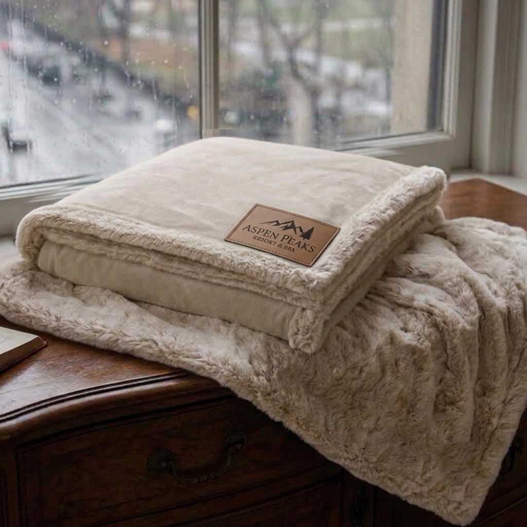 Velvafur Throw Folded