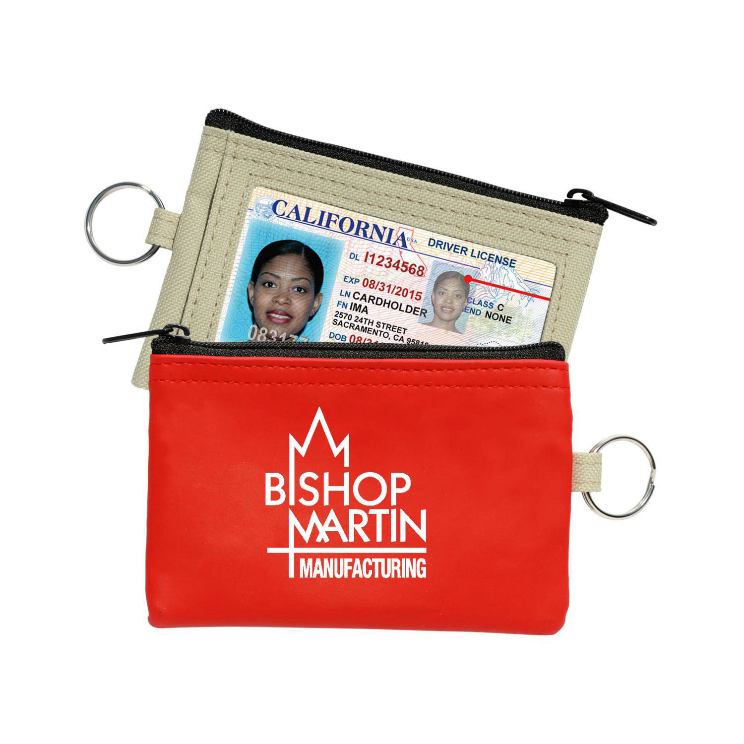 Coin Pouch W/Id Window &amp; Split Ring