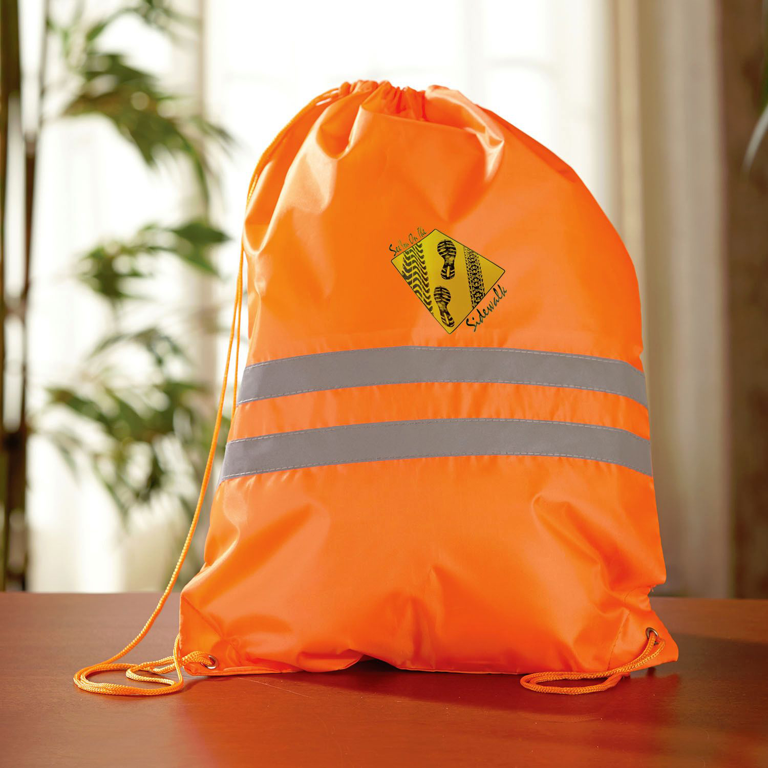 Reflective Drawstring Backpack