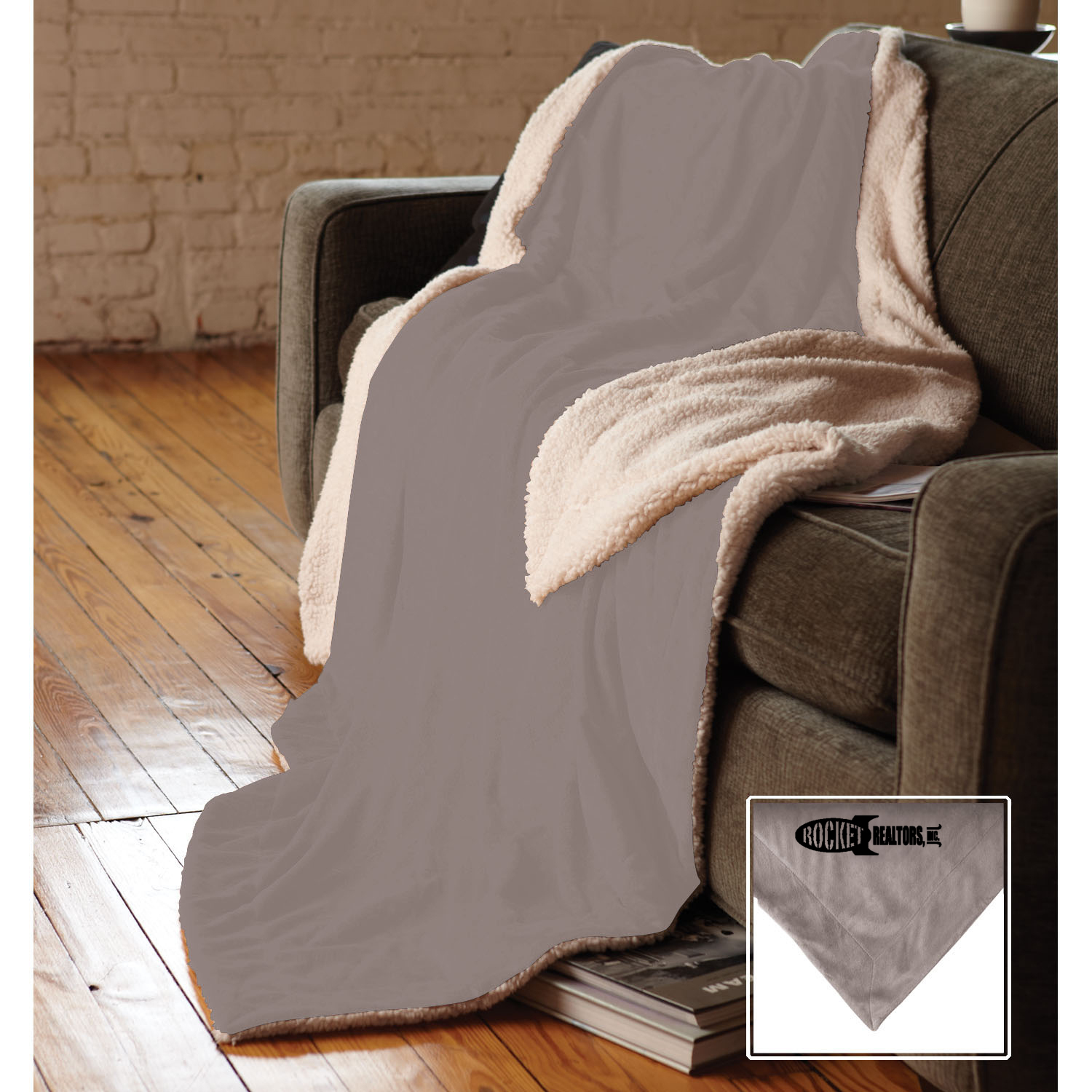 Oversized Micro Mink Sherpa Blanket