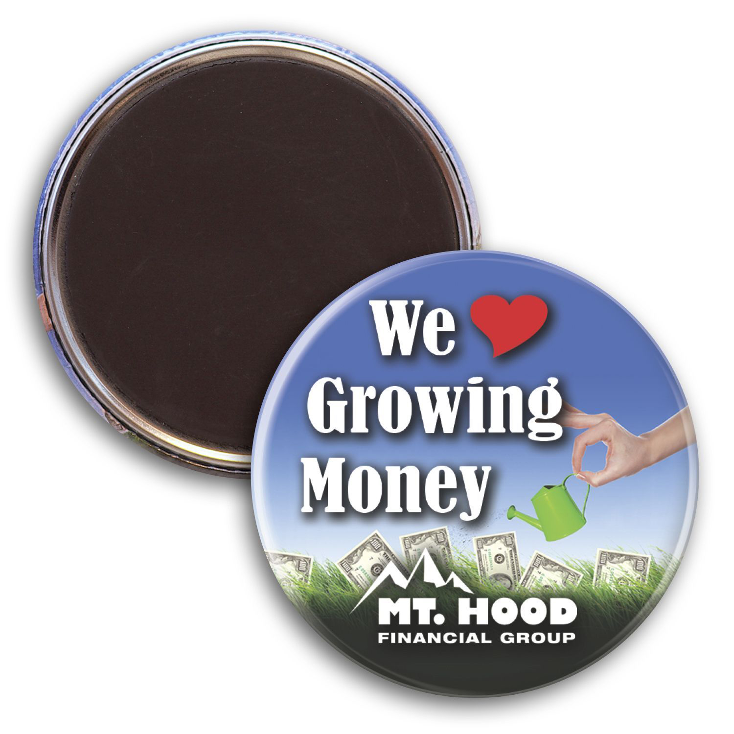 2-3/16 Diam Round Button w/ Magnet