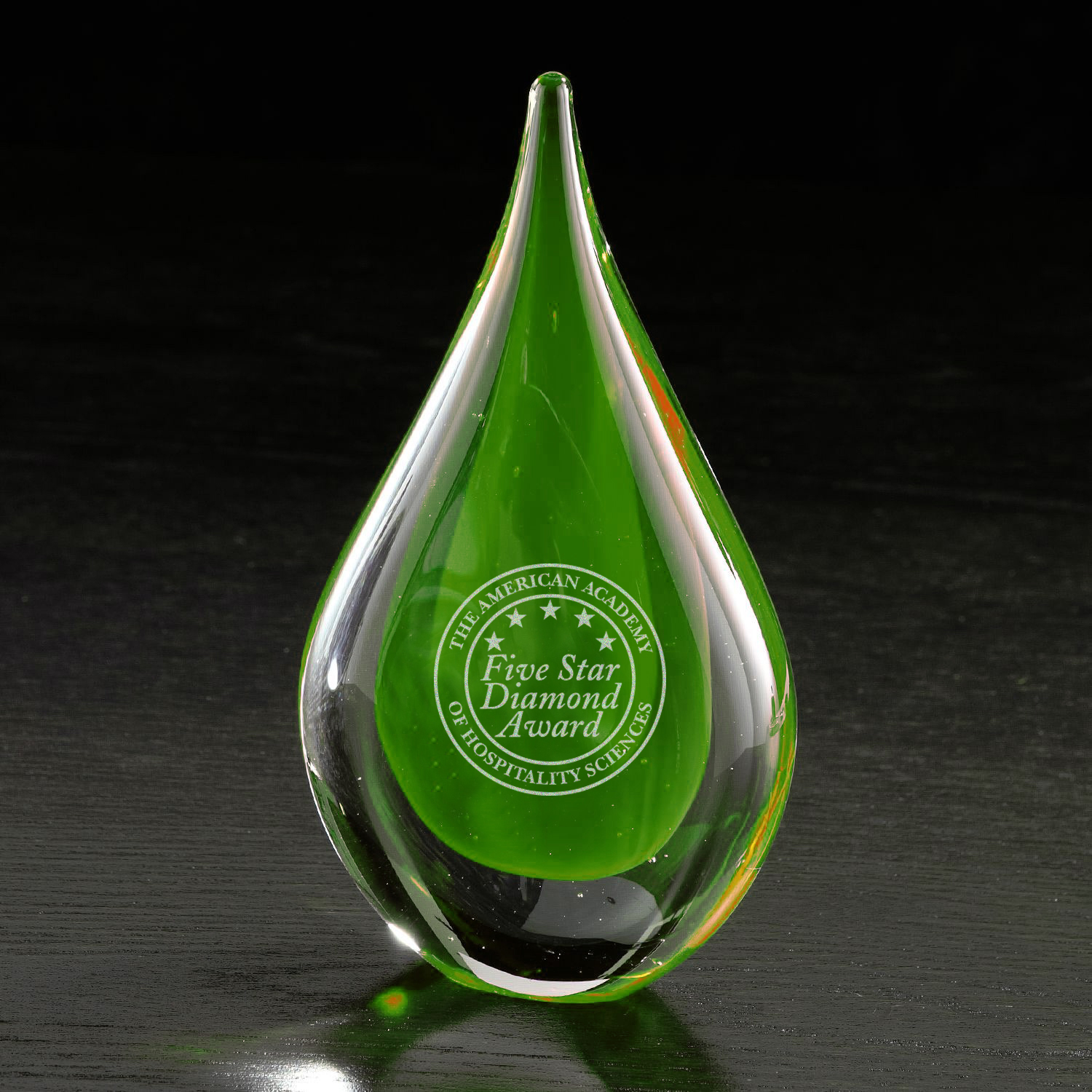 Fusion Art Glass Award w/ Blue Base