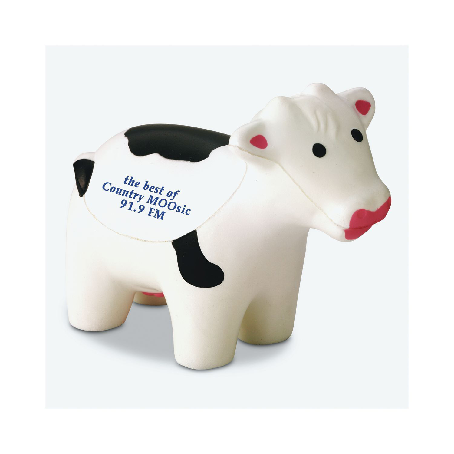 White Cow With Black Spots Stress Shape