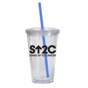 Double Wall 16 Oz Tumbler - Clear