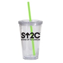 Double Wall 16 Oz Tumbler - Clear