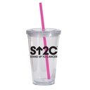 Double Wall 16 Oz Tumbler - Clear
