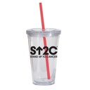 Double Wall 16 Oz Tumbler - Clear