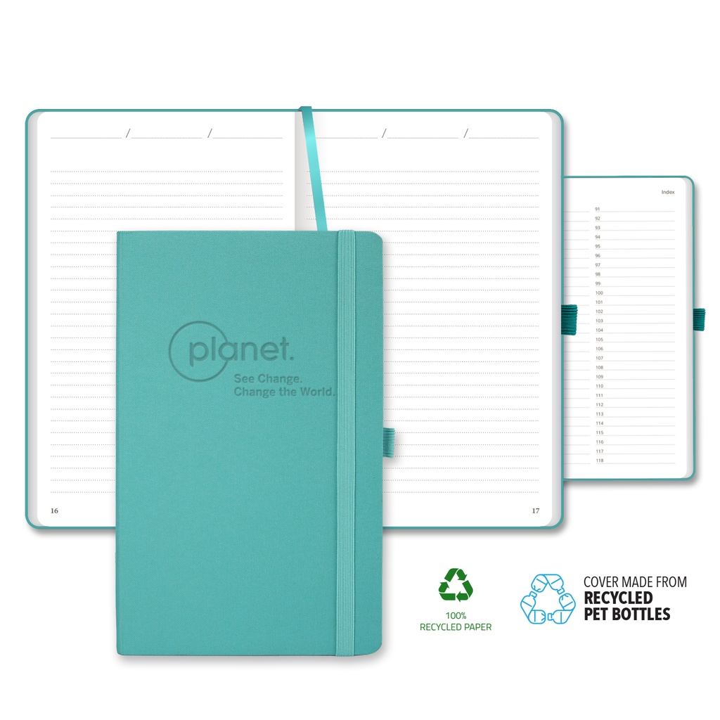 Castelli Oceano ECO rPET Medio Lined Recycled White Page Journal