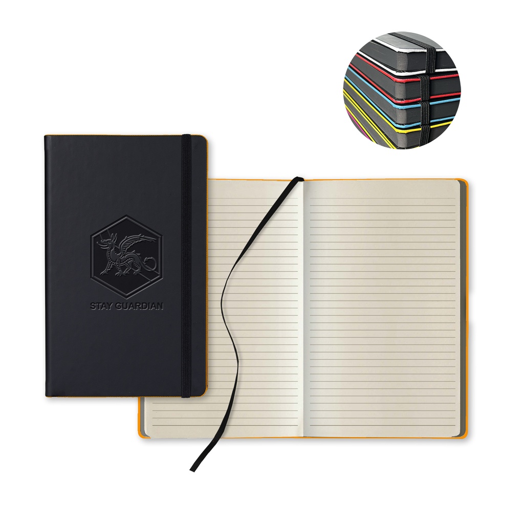 Castelli Black Laser Medio Lined Ivory Page Journal