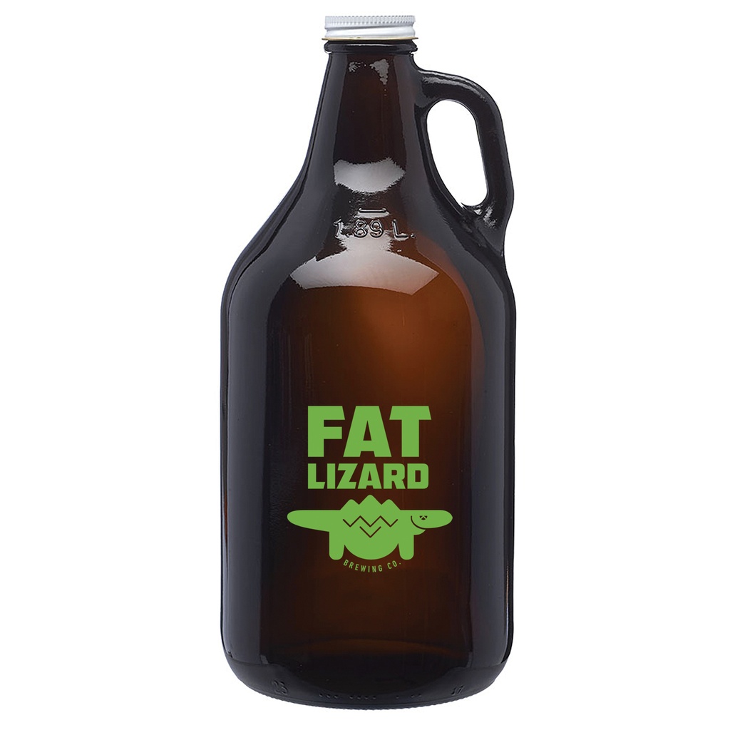 64 oz. Amber Glass Beer Growlers