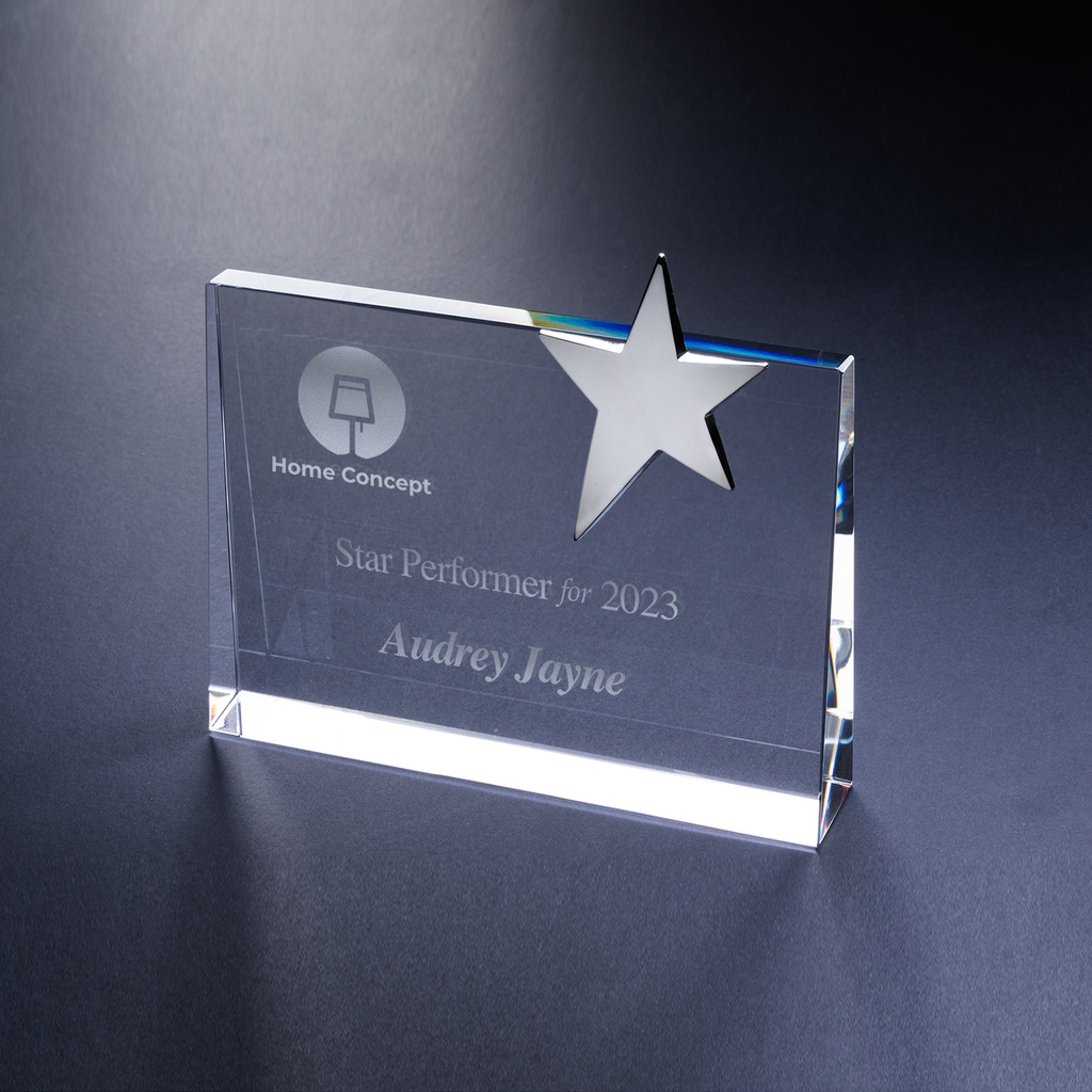 5&quot; x 7&quot; Star Wedge Award