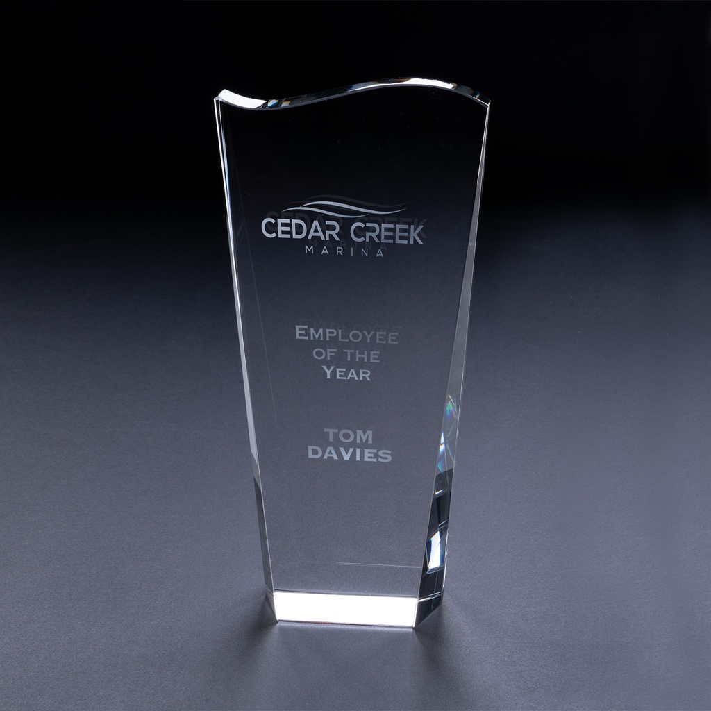 7 3/4&quot; Clear Wave Top Award