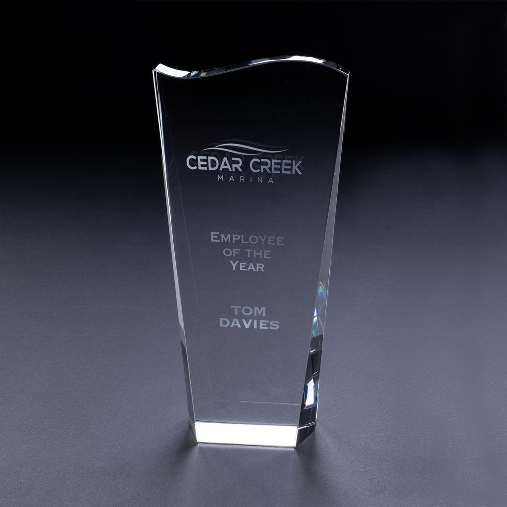 7 3/4&quot; Clear Wave Top Award