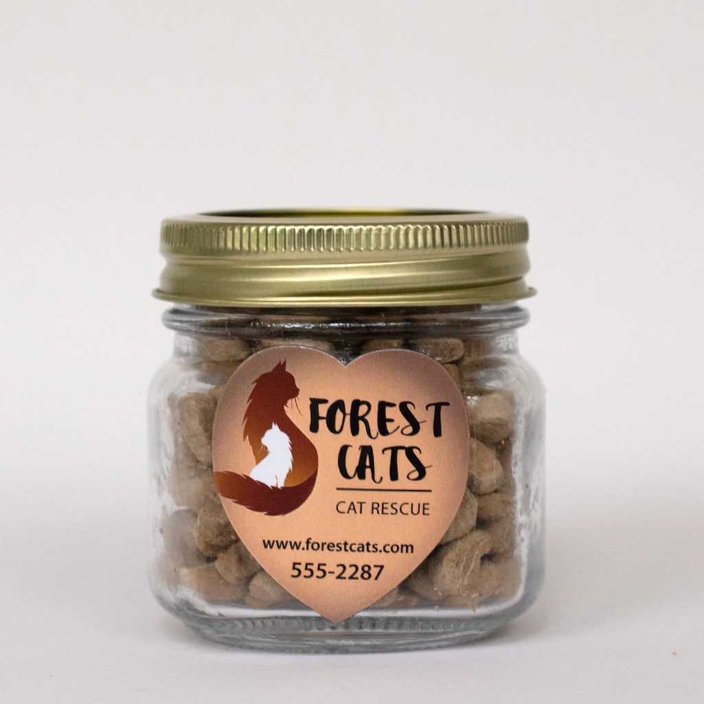 Half Pint Jar with Small Heart Magnet Pet Fill