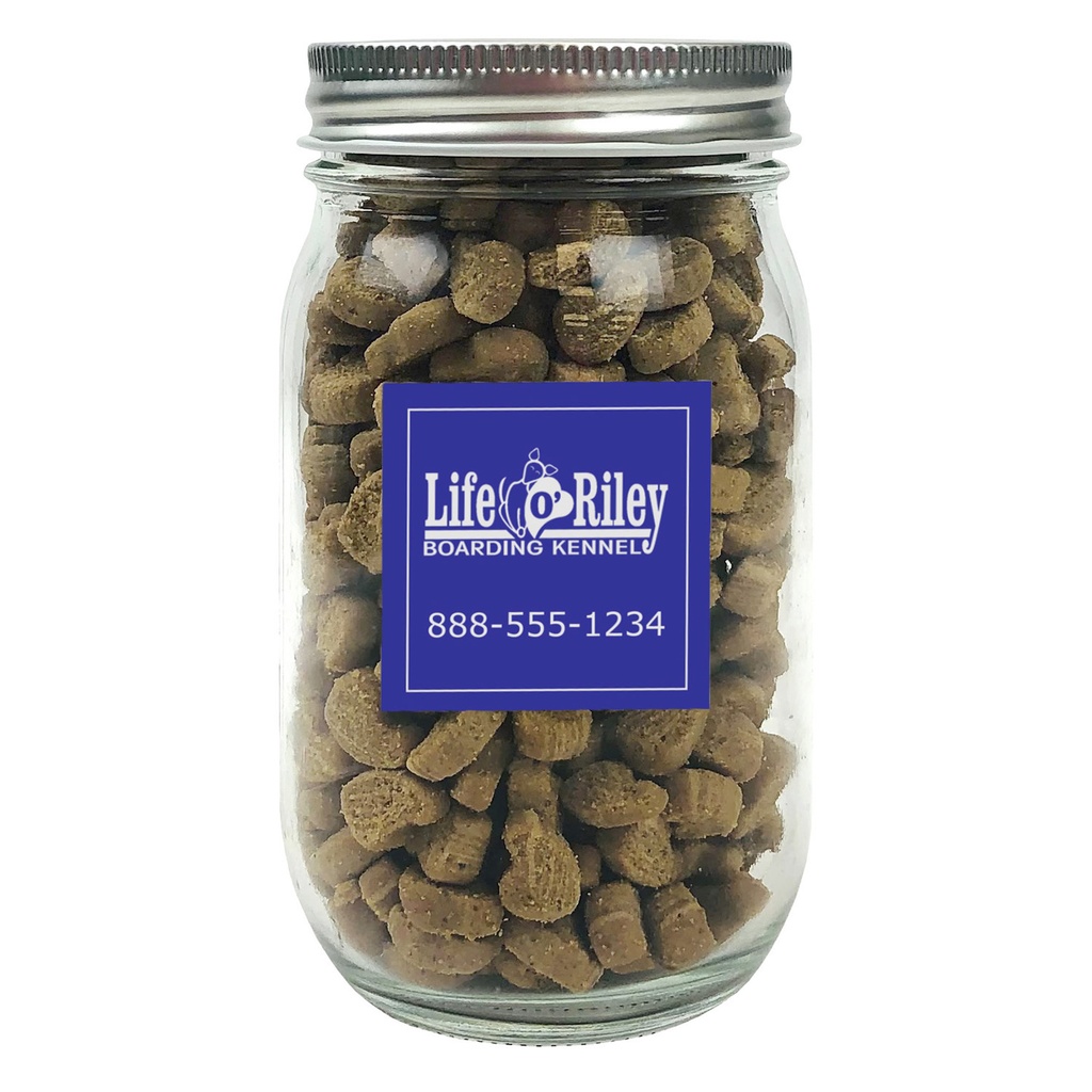 Pint Jar w/ Square Magnet Pet Fill