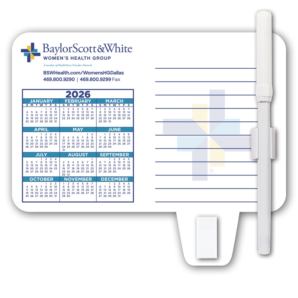 Calendar / Memo Magnet with Clip