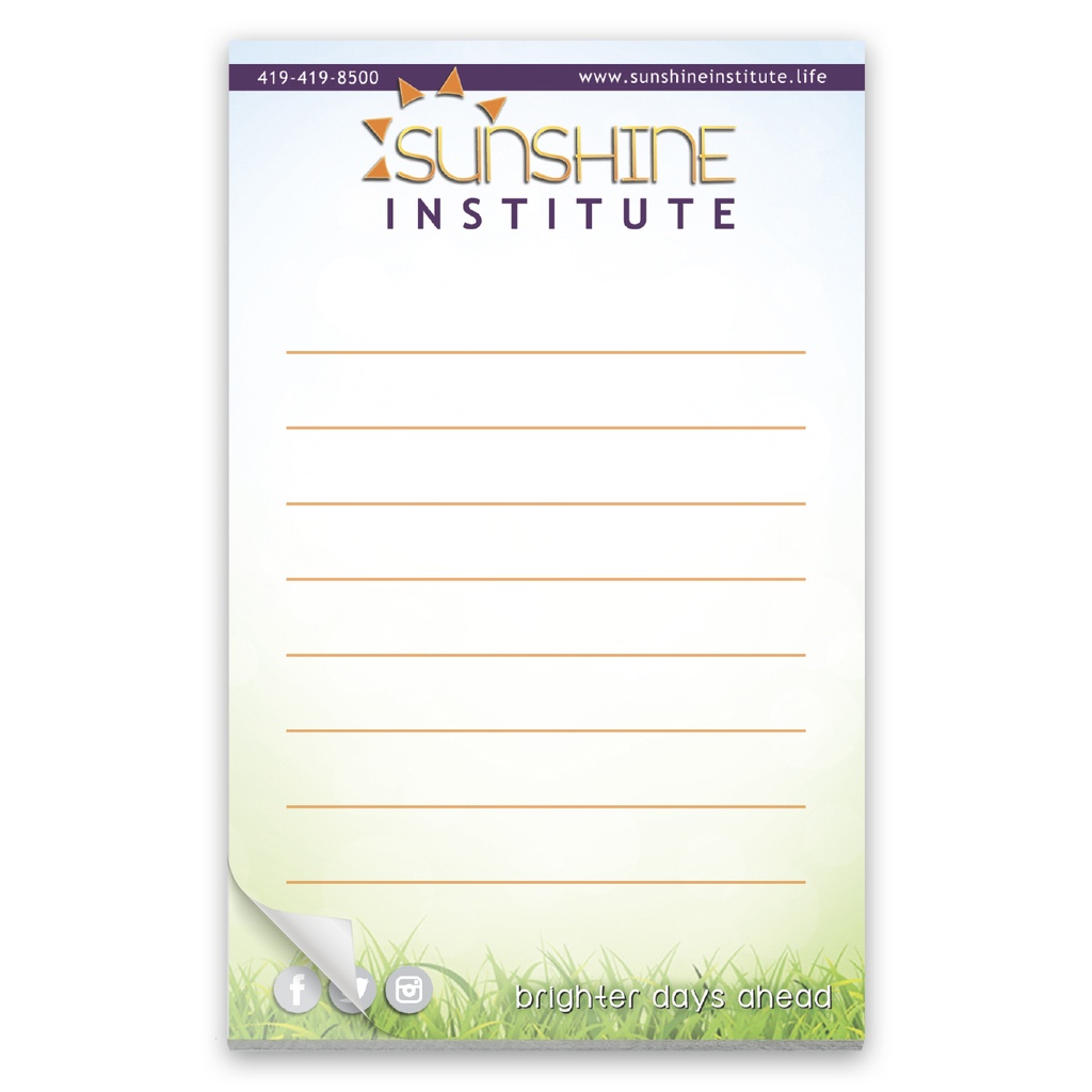 Paper Note Pad 3 1/2 x 5 1/2, 25 pages 4CP