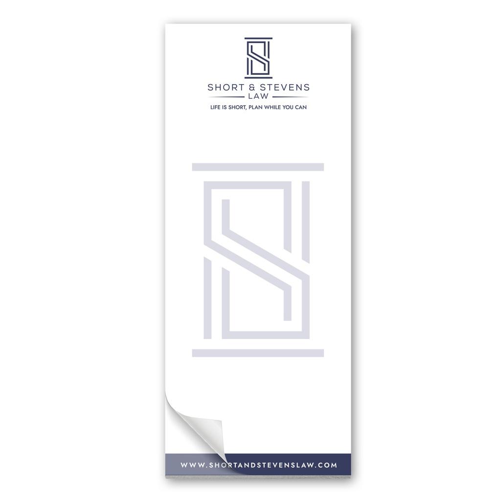 Paper Note Pad 3 1/2 x 8 1/2, 25 pages w/ magnet