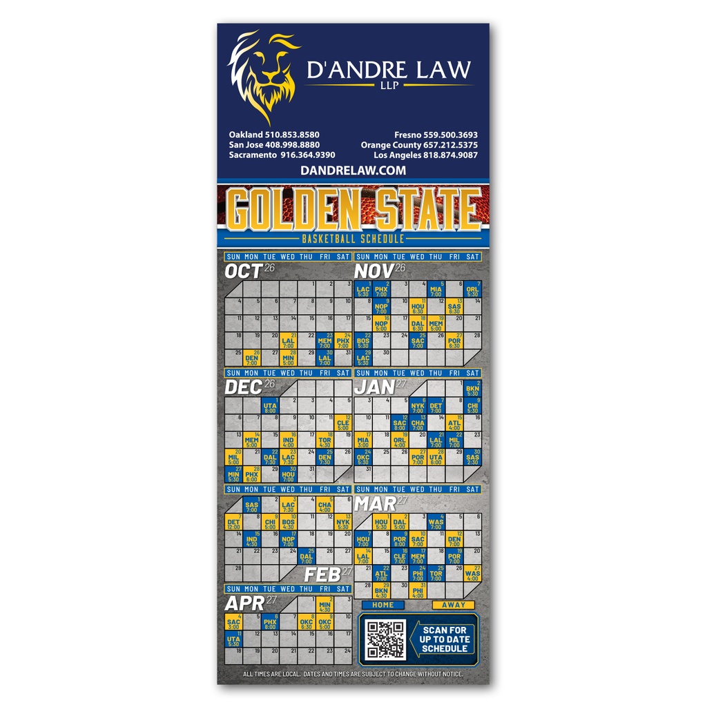 Basketball Schedule Magnet