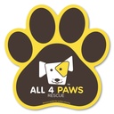 Paw Print Car Magnet 5.75 x 5.75