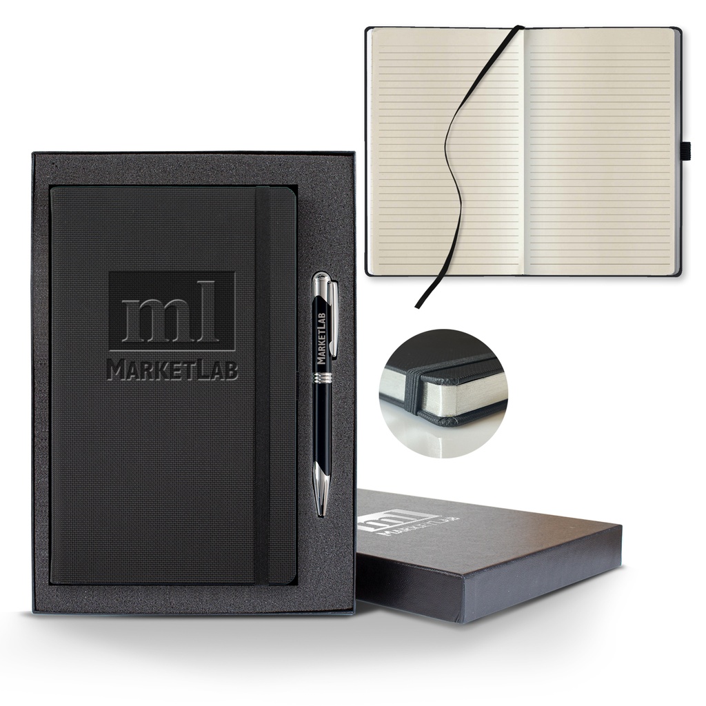 Castelli All Metal Medio Lined Ivory Page Journal Gift Set