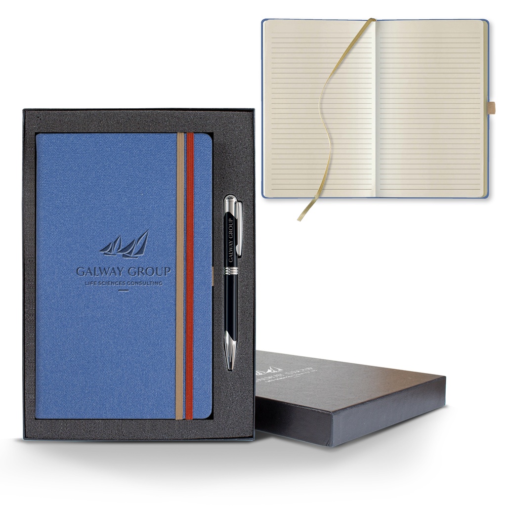 Castelli Bi Band Medio Lined Ivory Page Journal Gift Set