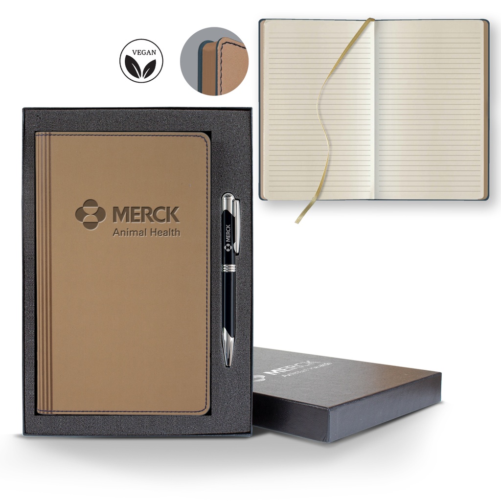 Castelli Vegan ECO Medio Lined Ivory Page Journal Gift Set