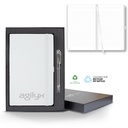 Castelli Oceano ECO rPET Medio Lined Recycled White Page Journal Gift Set