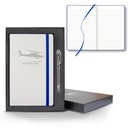 Castelli White Laser Medio Lined White Page Journal Gift Set