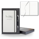 Castelli White Laser Medio Lined White Page Journal Gift Set