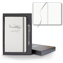 Castelli White Laser Medio Lined White Page Journal Gift Set