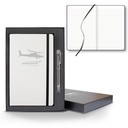 Castelli White Laser Medio Lined White Page Journal Gift Set