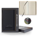 Castelli Black Laser Medio Lined Ivory Page Journal Gift Set