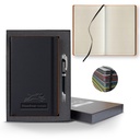 Castelli Black Laser Medio Lined Ivory Page Journal Gift Set