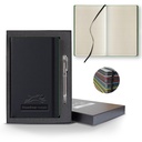 Castelli Black Laser Medio Lined Ivory Page Journal Gift Set