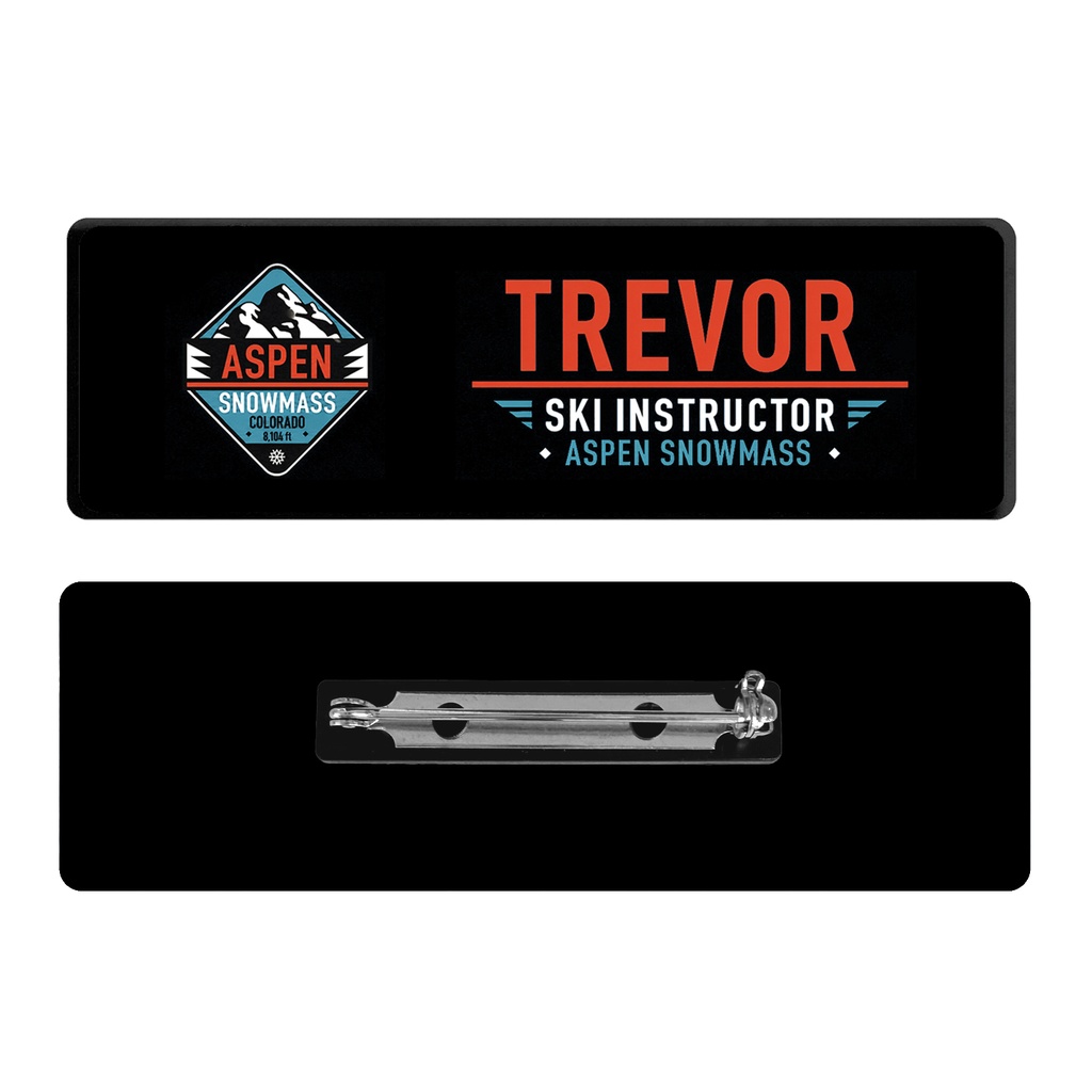 1 x 3 Name Badge - Pin Back
