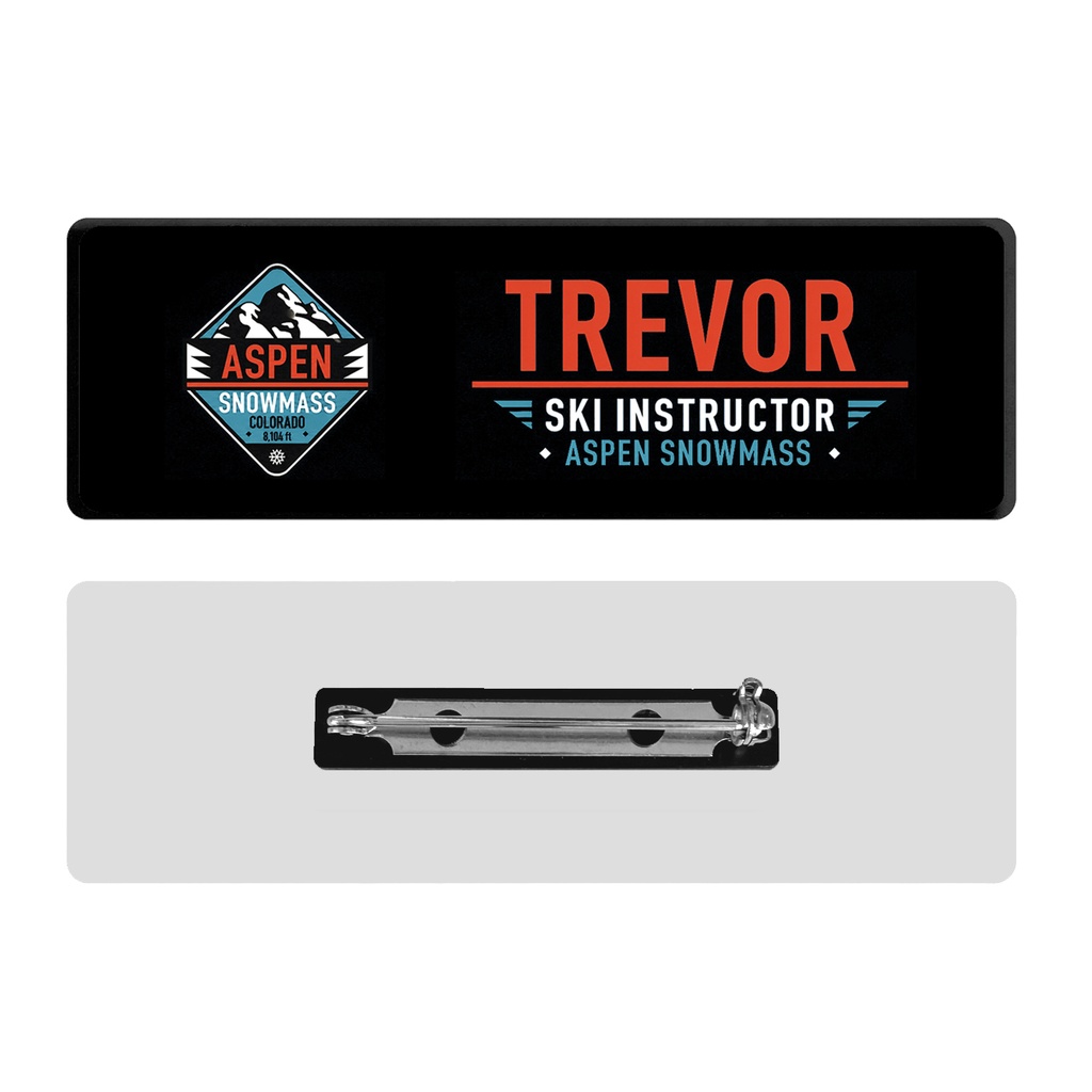 1 x 3 Name Badge - Pin Back