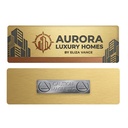 1 x 3 Name Badge - Magnet Back