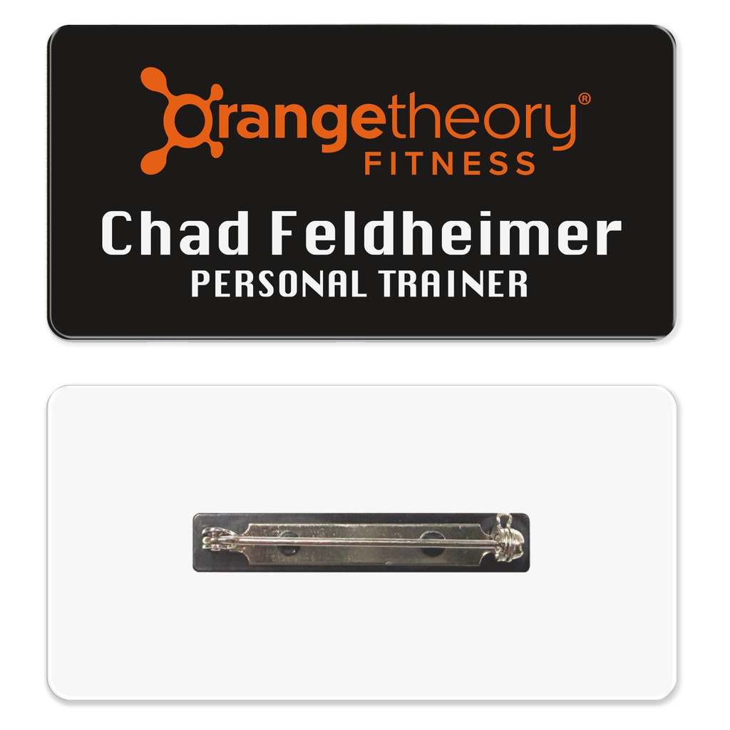 1.5 x 3 Name Badge - Pin Back