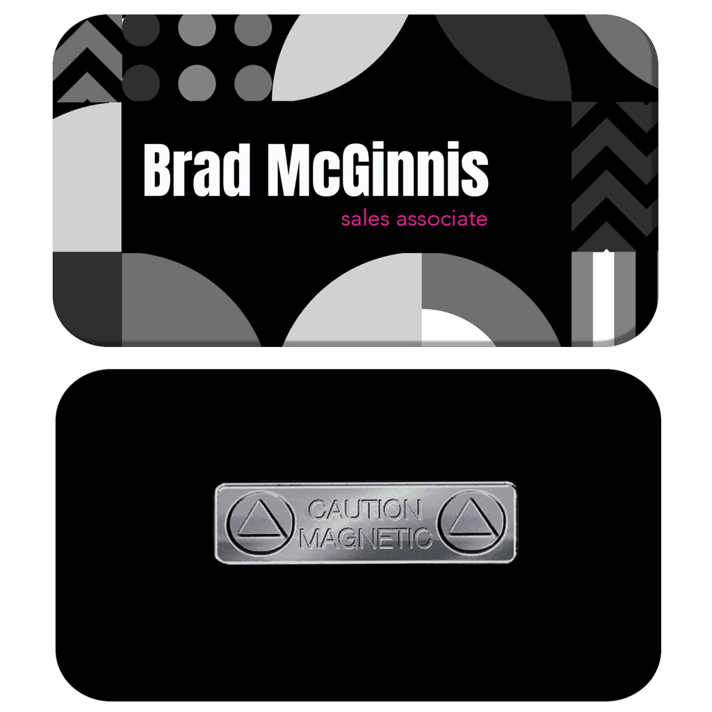 1.5 x 3 Name Badge - Magnet Back