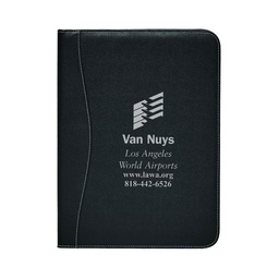[803BLA] Executive Stitched PVC Standard Size Padfolio