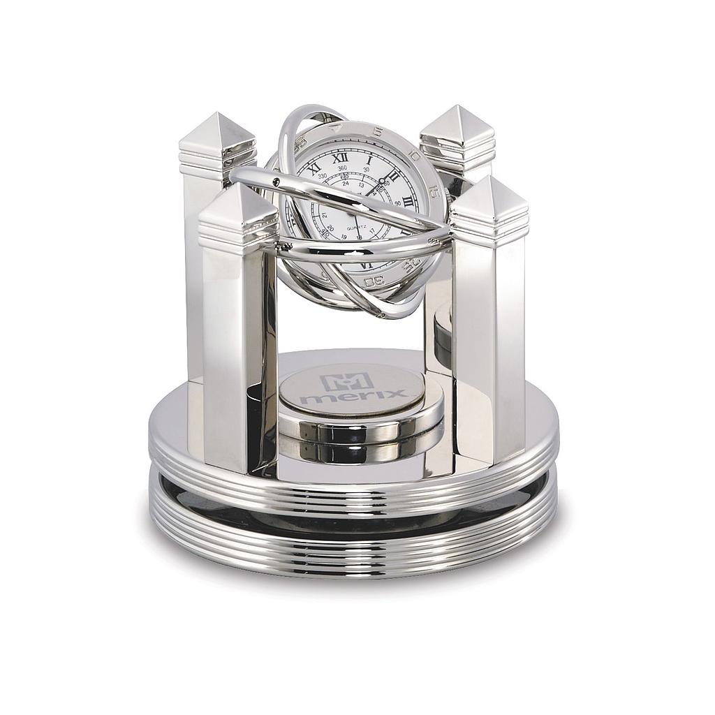 [9655] Celestial Silver Gimbal Clock