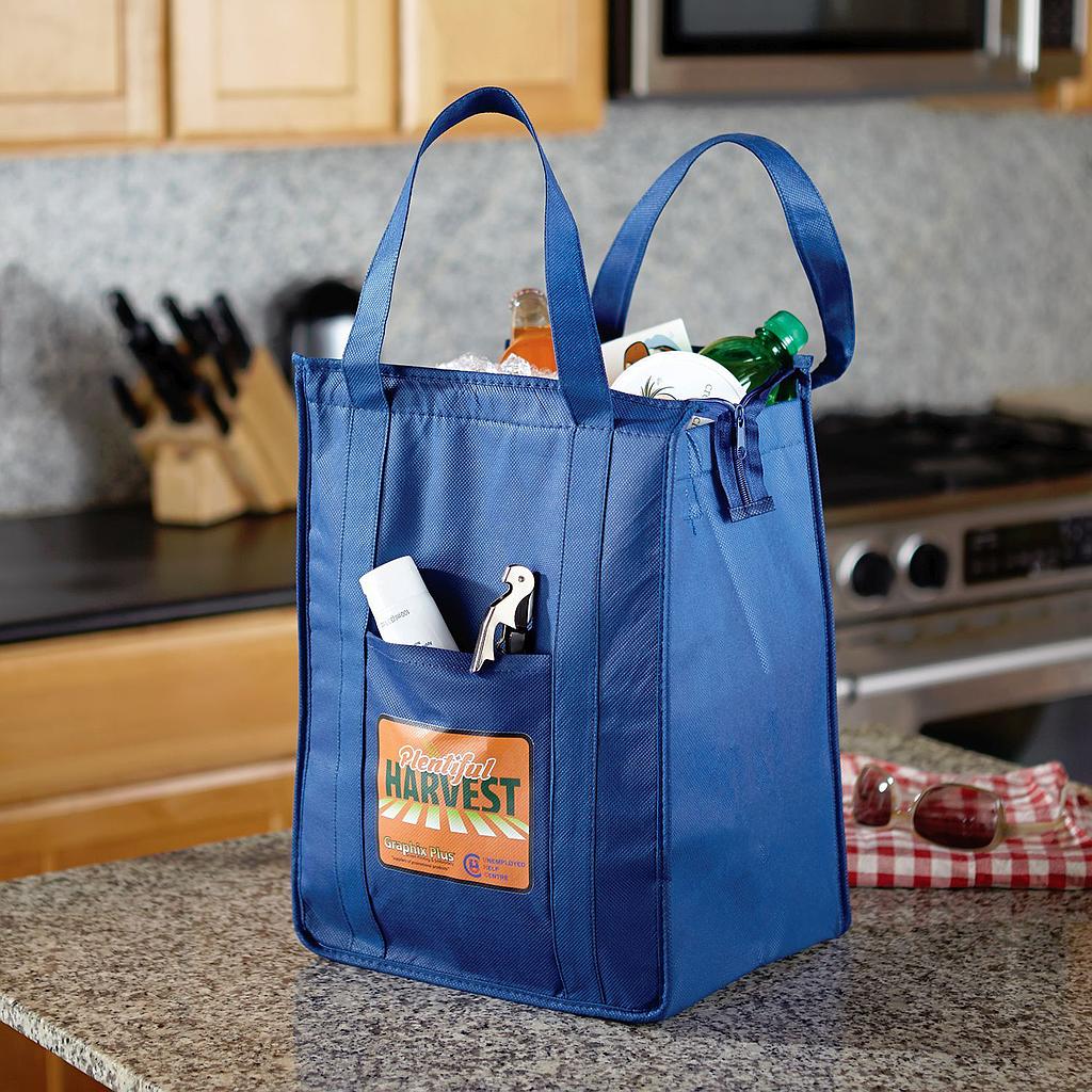 Insulated Polytex Tote W/Zipper