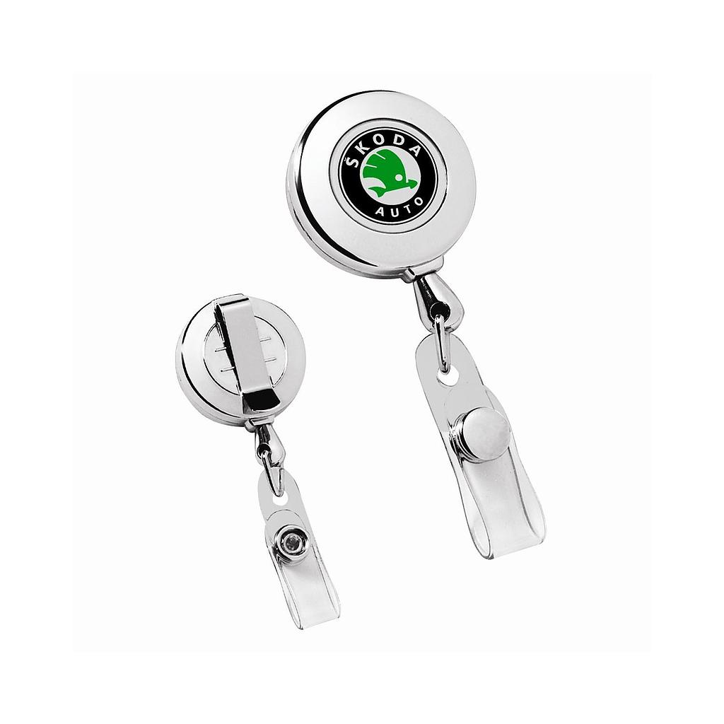 [CIRCHR] Circle Chrome Retractable Badge Holder