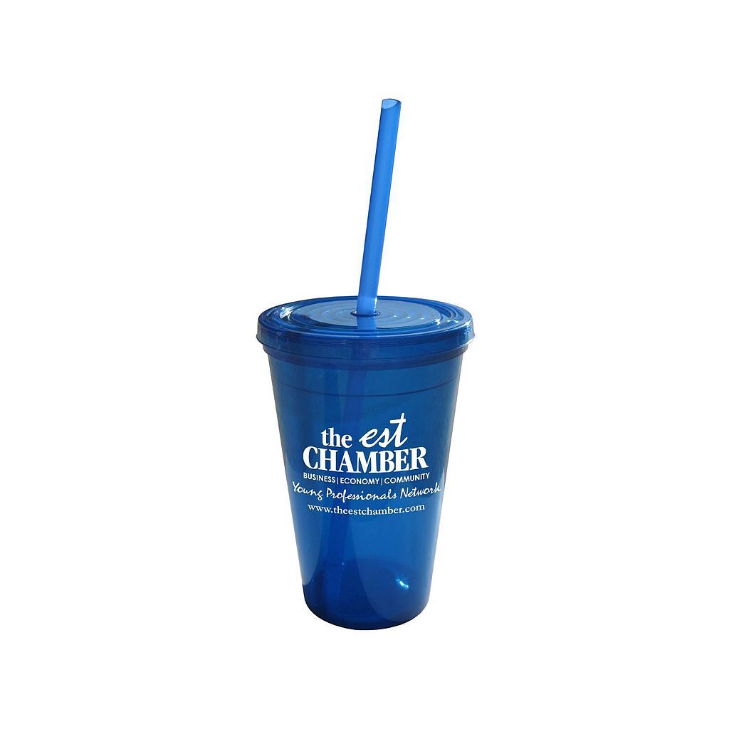 Geneva 16 Oz Tumbler w/Straw